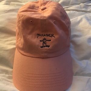 Thrasher cartoon hat. Pink. Dad hat